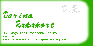 dorina rapaport business card
